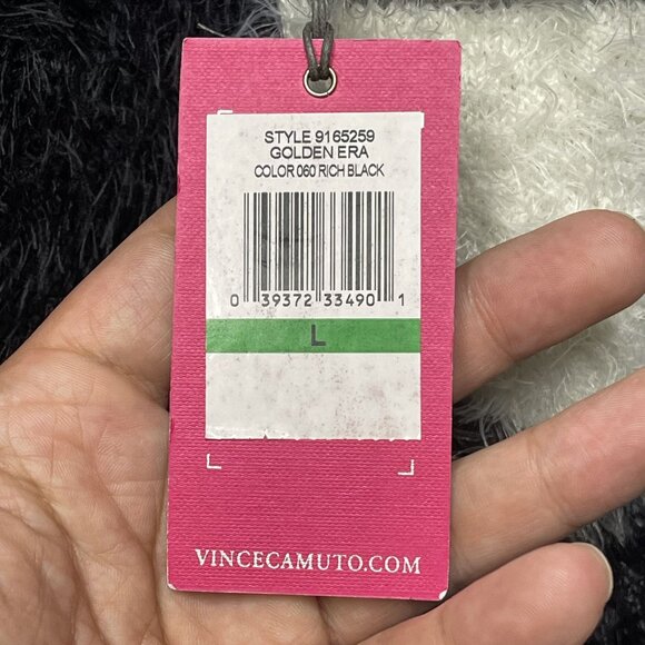 Vince Camuto Mix Intarsia Eyelash Yarn Turtleneck Sweater L - Picture 3 of 6